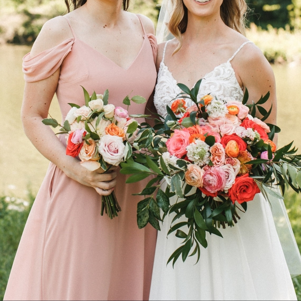 Birdy Grey Blush Pink Off-Shoulder Dress